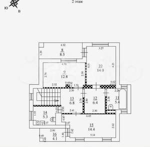 Дом 174м², 2-этажный, участок 14 сот.  