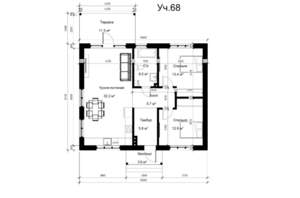 Дом 75м², 1-этажный, участок 6 сот.  