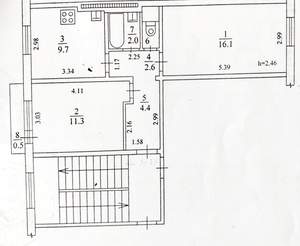 2-к квартира, вторичка, 47м2, 2/5 этаж