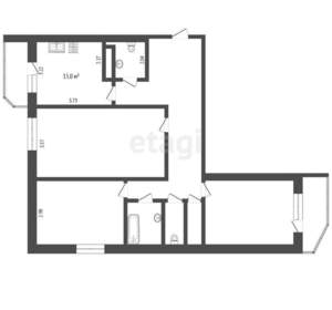 3-к квартира, вторичка, 95м2, 10/14 этаж