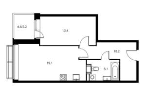2-к квартира, вторичка, 50м2, 7/17 этаж