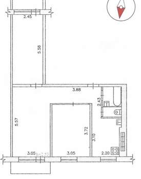 3-к квартира, вторичка, 63м2, 3/9 этаж