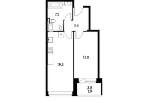 1-к квартира, вторичка, 48м2, 7/17 этаж