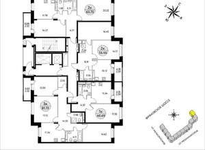 3-к квартира, вторичка, 82м2, 4/17 этаж
