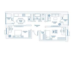 3-к квартира, вторичка, 79м2, 3/7 этаж