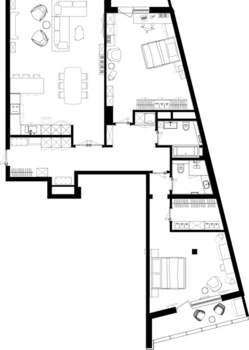 3-к квартира, сданный дом, 150м2, 10/20 этаж