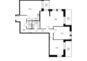 3-к квартира, вторичка, 120м2, 1/17 этаж